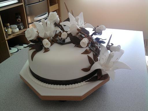 Elegantné kvety, torta, Narodeninové torty Elegantné kvety, torta, Narodeninové torty, Janette72, 1