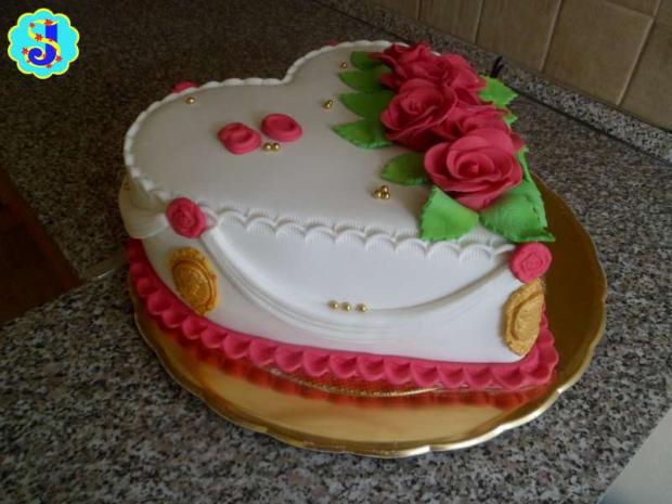 80-tka srdiečko, torta, Narodeninové torty 80-tka srdiečko, torta, Narodeninové torty, Janka.S, 1