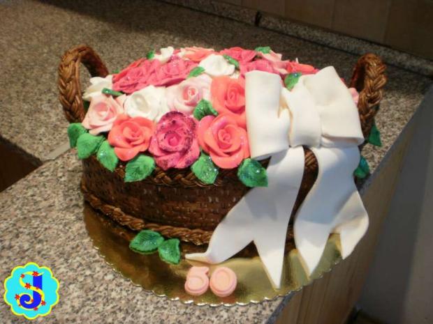 Kôš ruží, torta, Narodeninové torty Kôš ruží, torta, Narodeninové torty, Janka.S, 1