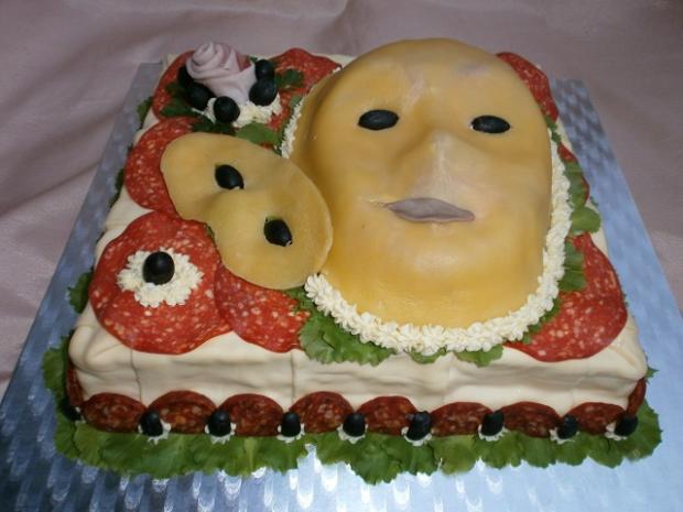 divadelná slaná s maskami..., torta, Slané torty divadelná slaná s maskami..., torta, Slané torty, kramky, 1