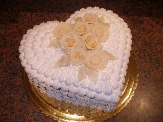 Penové srdce, torta, Svadobné torty Penové srdce, torta, Svadobné torty, Petra PL, 1