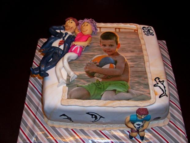 Narodeninová na želania s jedlou fotografiou a rodinkou, torta, Ostané torty pre deti Narodeninová na želania s jedlou fotografiou a rodinkou, torta, Ostané torty pre deti, darma35, 1