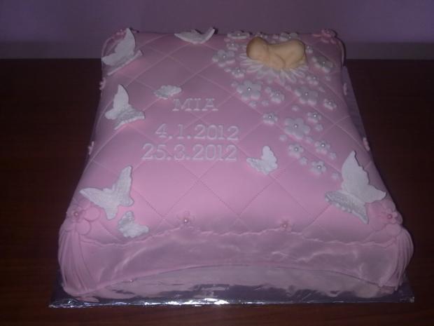 Vankúšik Pre Miu, torta, Torty na krstiny Vankúšik Pre Miu, torta, Torty na krstiny, kacarina, 1