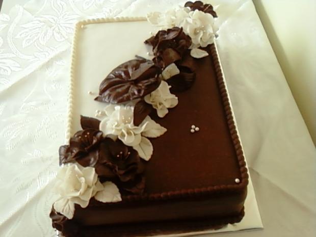 Bielo-hnedá na želanie, torta, Narodeninové torty Bielo-hnedá na želanie, torta, Narodeninové torty, Helenčok, 1