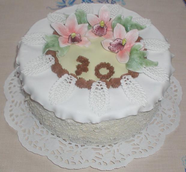 Okrúhla s kvetom, torta, Narodeninové torty, Roman1, 1