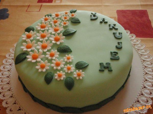 Margarétky - poďakovanie, torta Margarétky - poďakovanie, torta, evkan, 1