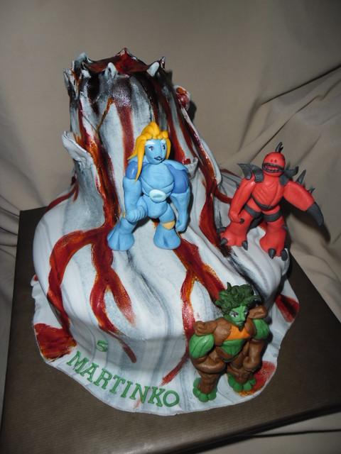 Gormiti a sopka, torta, Ostané torty pre deti, Alenik, 1