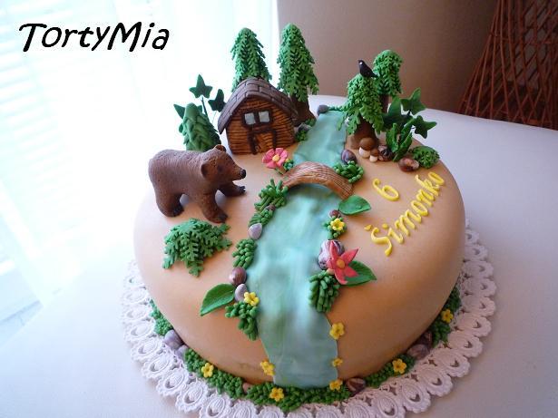 Torta les s medveďom, torta, Torty so zvieratkami, TortyMia, 1