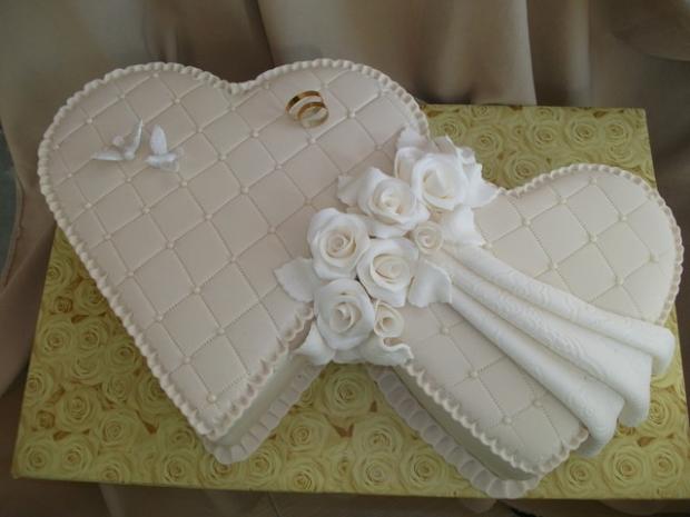 Svadobne dvojsrdce, torta, Svadobné torty Svadobne dvojsrdce, torta, Svadobné torty, Alenik, 1