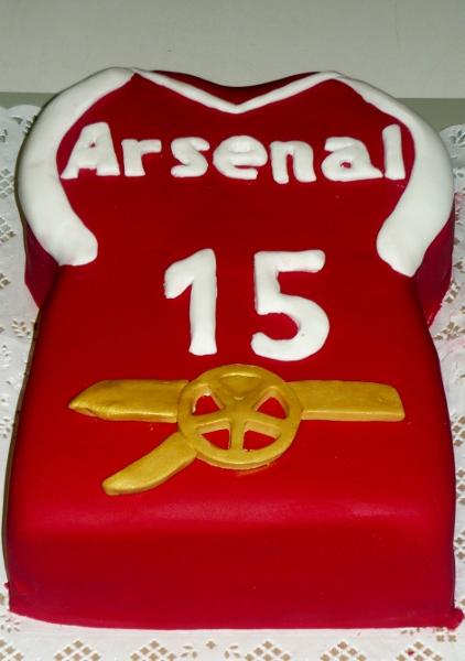 Arsenal tričko, torta, Športové torty, Ibolyka-Iby, 1