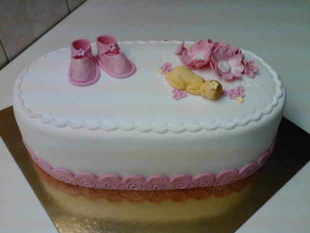 Na krstiny v ružovom, torta, Torty na krstiny Na krstiny v ružovom, torta, Torty na krstiny, Jana Tokárová, 1