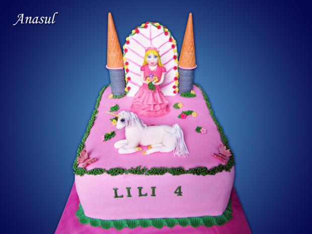 Princezná a jednorožec, torta, Rozprávkové torty Princezná a jednorožec, torta, Rozprávkové torty, anasul, 1