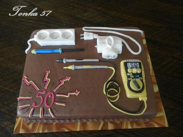 Pre elektrikára, torta, Narodeninové torty Pre elektrikára, torta, Narodeninové torty, Tonka 57, 1