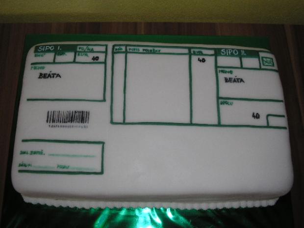 SIPO -"inkaso", torta, Narodeninové torty SIPO -"inkaso", torta, Narodeninové torty, Denideni, 1