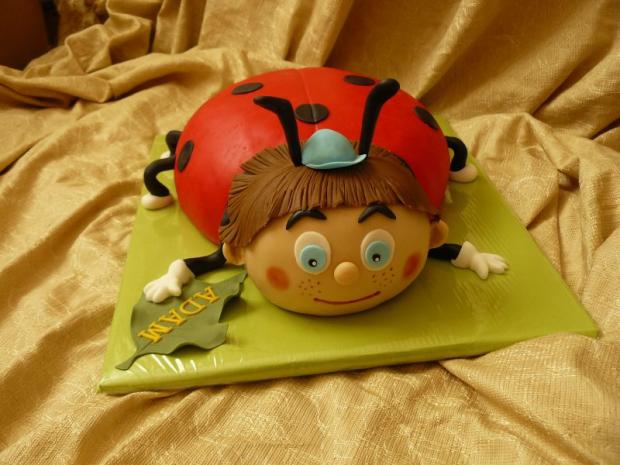 lienka na krst, torta, Torty na krstiny lienka na krst, torta, Torty na krstiny, zdenka2007, 1