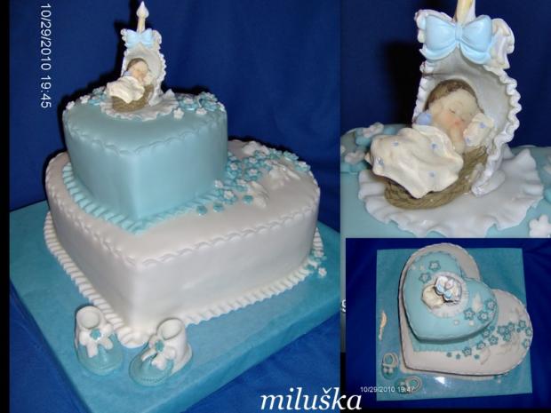 krstinová modrá, torta, Torty na krstiny krstinová modrá, torta, Torty na krstiny, miluška, 1