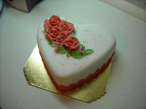 Srdiečko ružičkové, torta, Narodeninové torty, Tatianka, 1