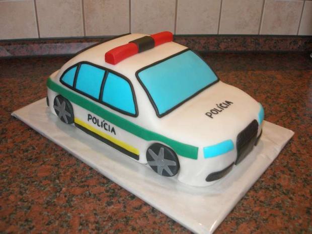 Policajné auto, torta, Torty autíčka, vláčiky Policajné auto, torta, Torty autíčka, vláčiky, Petra PL, 1