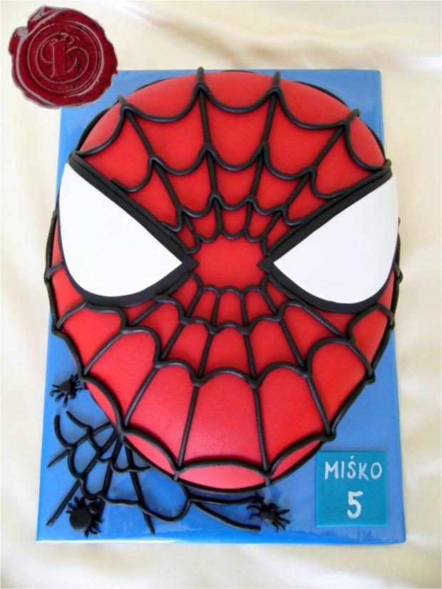 Hlava Spidermana, torta, Rozprávkové torty Hlava Spidermana, torta, Rozprávkové torty, lenkafab, 1