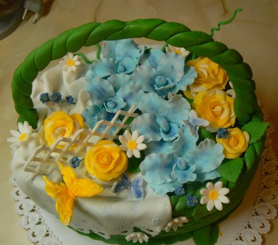 košík , torta, Narodeninové torty, gabček, 1