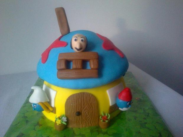 šmolkovia, torta, Rozprávkové torty, alinka871, 1