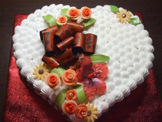 Snehové srdce, torta, Narodeninové torty, Jana26, 1
