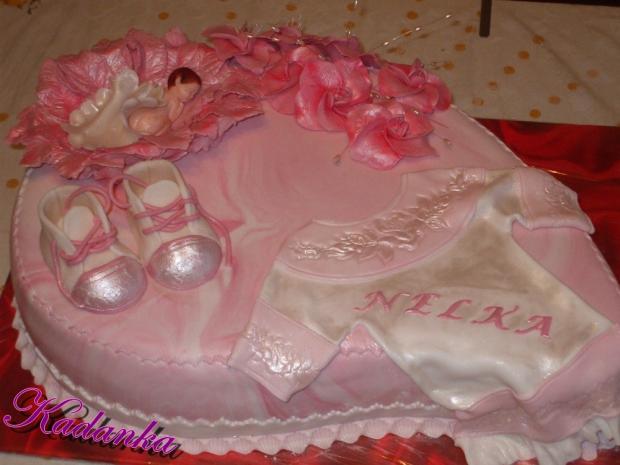 Nelke na krstiny, torta, Torty na cirkevné sviatky Nelke na krstiny, torta, Torty na cirkevné sviatky, Kadanka, 1