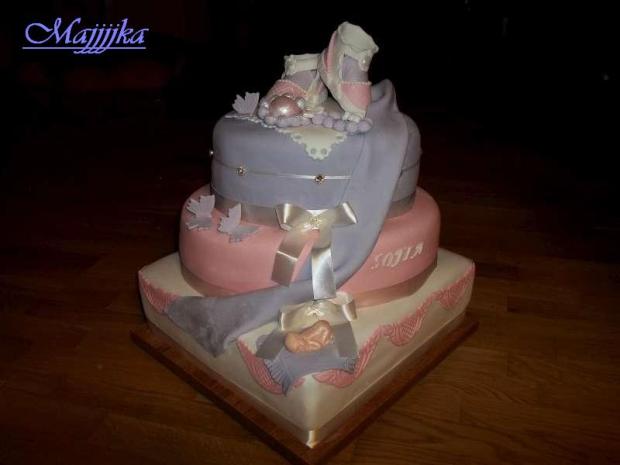 Krstiny Sofia Zoe, torta, Torty na krstiny Krstiny Sofia Zoe, torta, Torty na krstiny, MajaArt Cakes, 1