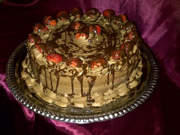 cokoladova s jahodami, torta, Čokoládové torty cokoladova s jahodami, torta, Čokoládové torty, Sausen, 1