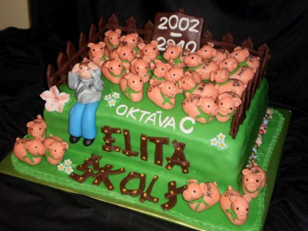 prasiatka na stužkovú č.2, torta, Torty - škola, stužková prasiatka na stužkovú č.2, torta, Torty - škola, stužková, akinom, 1