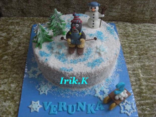 Krteček a zima, torta, Rozprávkové torty Krteček a zima, torta, Rozprávkové torty, Irik.K, 1