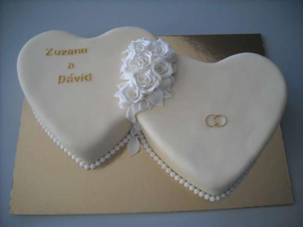 svadobné dvojsrdiečko, torta, Svadobné torty svadobné dvojsrdiečko, torta, Svadobné torty, Tatianka, 1