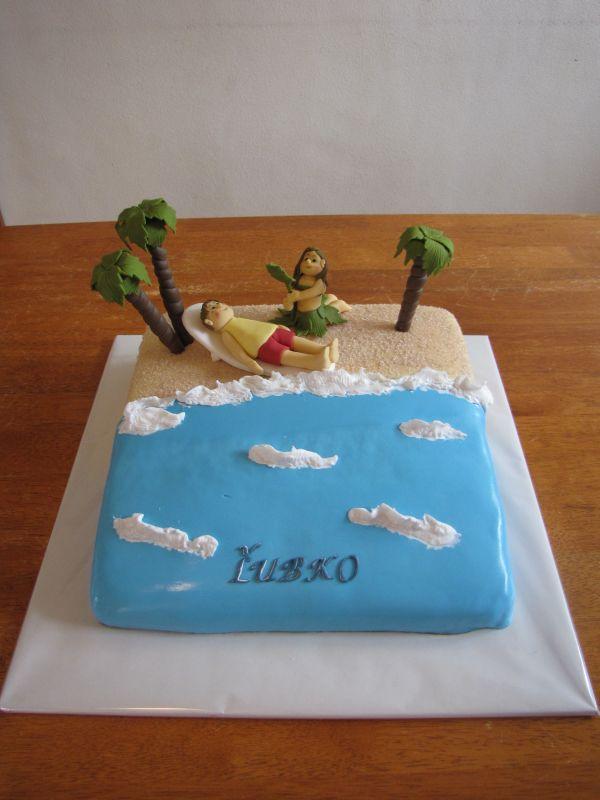 Pláž, torta, Narodeninové torty, zuzana81, 1
