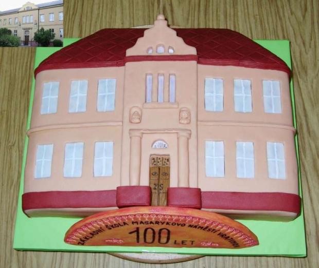 100. výročí otevření ZŠ Vratimov, torta 100. výročí otevření ZŠ Vratimov, torta, Heimerka, 1