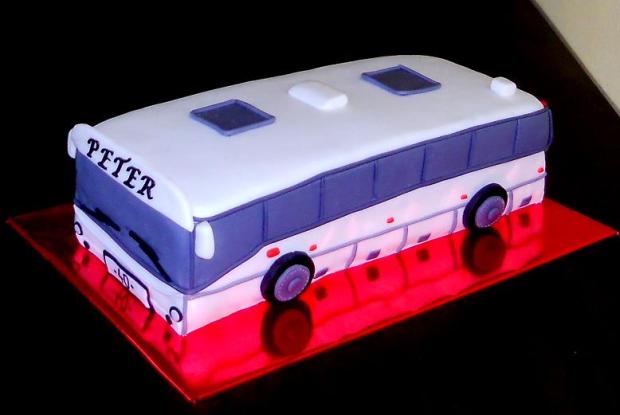 Autobus, torta, Torty autíčka, vláčiky, kacena666, 1