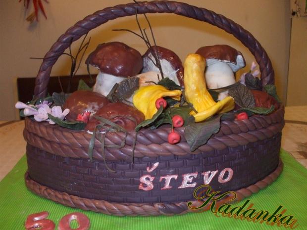 Košík s hubami, torta, Narodeninové torty Košík s hubami, torta, Narodeninové torty, Kadanka, 1