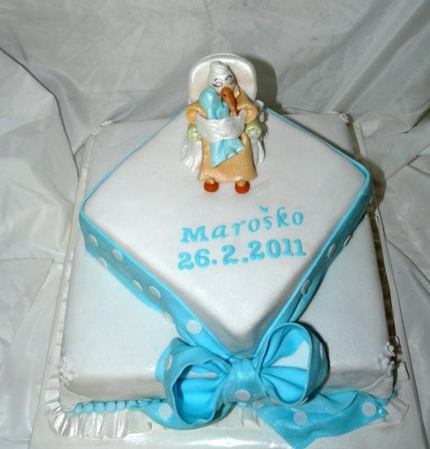 s bocianom, torta, Torty na krstiny s bocianom, torta, Torty na krstiny, mitana, 1