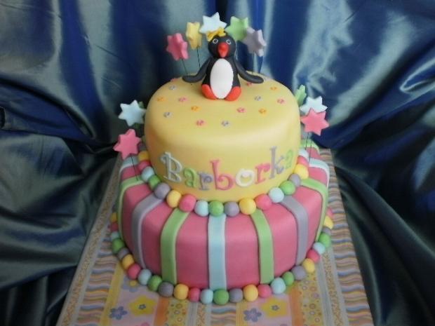 Farebná s tučniačikom, torta, Torty so zvieratkami Farebná s tučniačikom, torta, Torty so zvieratkami, Ildi B., 1