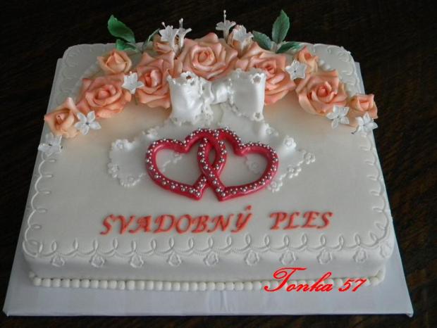 na svadobný ples, torta, Svadobné torty na svadobný ples, torta, Svadobné torty, Tonka 57, 1
