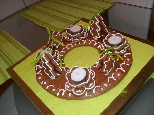 Môj prvý pokus o medovníkový adventný veniec, torta, Vianočné torty, jarka12, 1