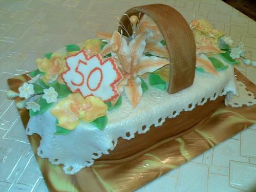Košik v oranžovo-žltom...., torta, Narodeninové torty Košik v oranžovo-žltom...., torta, Narodeninové torty, Adriana, 1