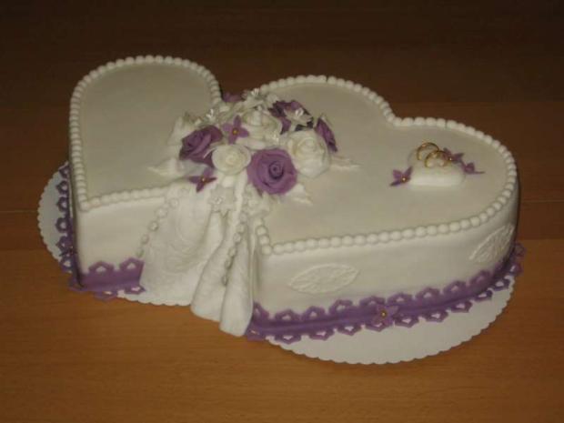 Svadobná - dvojsrce, torta, Svadobné torty Svadobná - dvojsrce, torta, Svadobné torty, Lubka212, 1