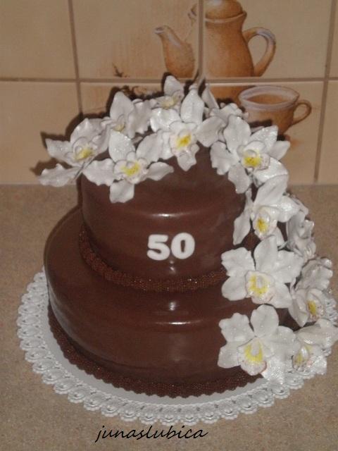 orchideova s coko hmotou, torta, Narodeninové torty orchideova s coko hmotou, torta, Narodeninové torty, junaslubica, 1