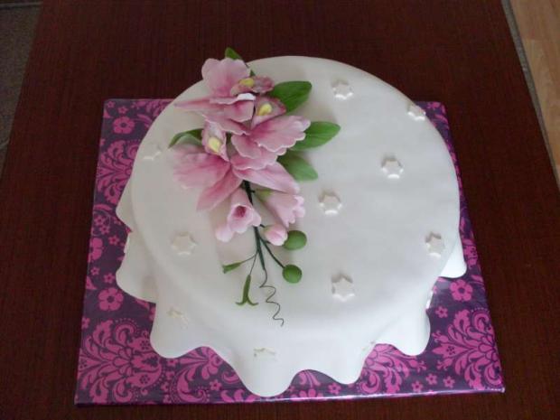 RUŽOVÁ ORCHIDEA, torta, Narodeninové torty RUŽOVÁ ORCHIDEA, torta, Narodeninové torty, Mária Vašová, 1