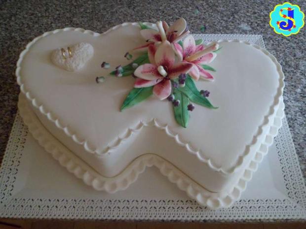 Svadobné dvojsrdce, torta Svadobné dvojsrdce, torta, Janka.S, 1