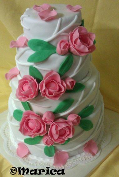 s pivonkami, torta, Svadobné torty s pivonkami, torta, Svadobné torty, Marica1972, 1