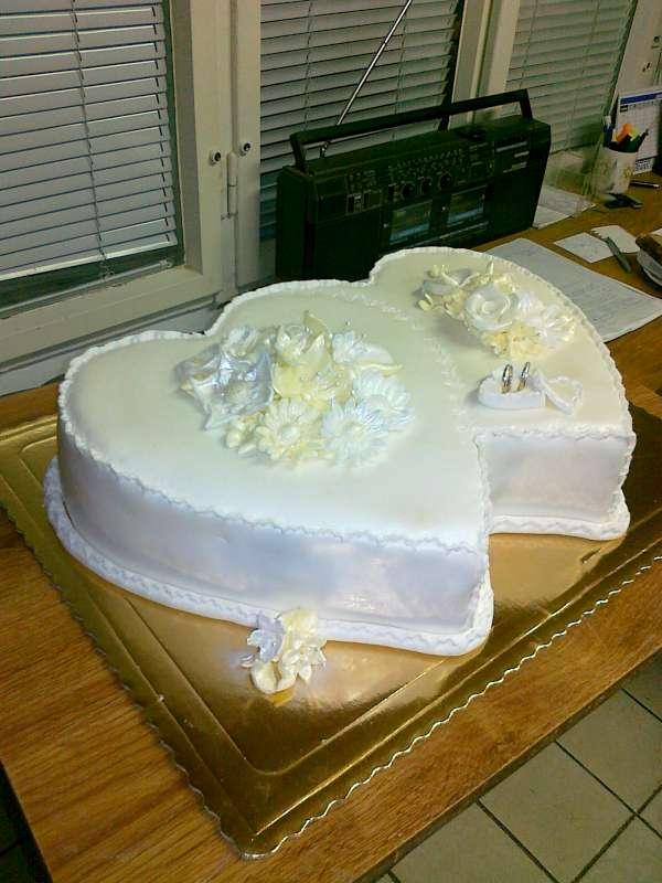 dvojsrdce bielo-smotanové, torta, Svadobné torty dvojsrdce bielo-smotanové, torta, Svadobné torty, andrea.d, 1