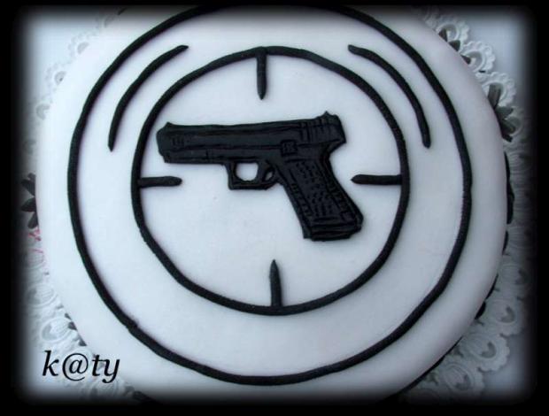 pre vitazku v strelbe - pohlad zhora, torta, Športové torty, zivoth, 1