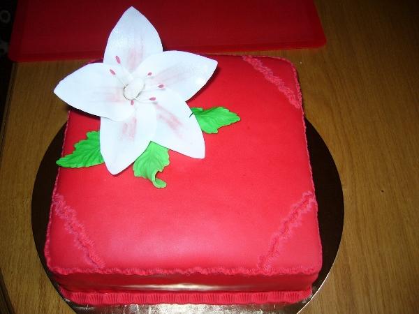 ... s ľaliou, torta, Narodeninové torty ... s ľaliou, torta, Narodeninové torty, Majka H., 1