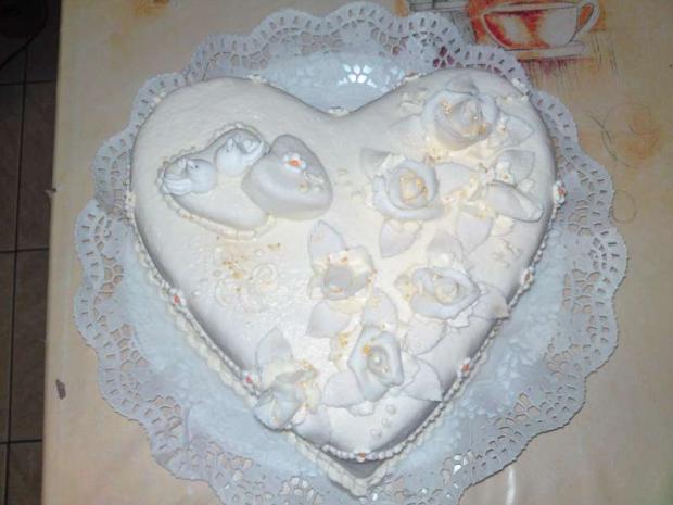 Biele srdce, torta, Svadobné torty Biele srdce, torta, Svadobné torty, Anita31, 1